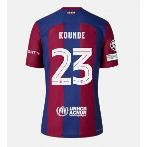 Barcelona Jules Kounde #23 Koszulka Podstawowych 2023-24 Krótki Rękaw